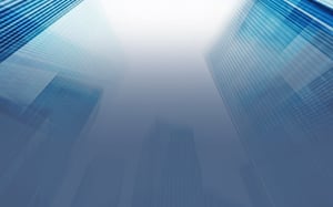 Bottom up view of group of skyscrapers