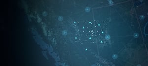 Map of seismic stations and their interconnectivity in a seismic network