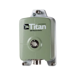 Green Titan with leveling bubble standing upright